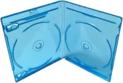 DOUBLE Discs Standard Blue Replacement Boxes Cases For Blu-Ray Disc Movies DVD