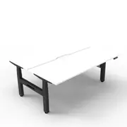 2Person Back To Back Workstation Natural White And Black