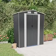 Garden Storage Shed, Outdoor Storage Shed Tool Store Cabinet Garden Shed Anthracite 192x108x223 cm Galvanised Steel
