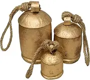 Vintage Handmade Rustic Door Hanging Bells Harmony Cow Bells for Lucky Christmas Décor Farmhouse Metal Shabby Chic Bells
