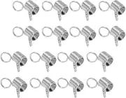 [Generic] 16x Bead Clamps Practical Metal Clip Small Springs Bead Stopper Spring Tools