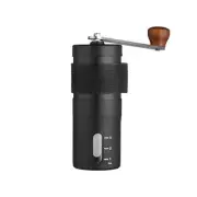 Black Portable Stainless Steel Coffee Grinder - Manual Hand-Cranked Coffee Mill,