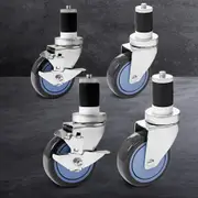 Simplus 4" Swivel Castor Wheels for Kitchen Bench Trolley Prep Table w Brake Set of 4