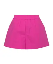 elasticated-waist cotton shorts S,XS Pink