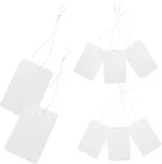 jojofuny 100Pcs Elastic String Price Tags Blank Clothing Tags with String Attached for Elegant Present Wrapping Minimalist Design for Jewelry Accessories Special Events