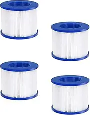 #WEJOY Easy Set Pool Spa Hot Tub Filter Replacement Cartridges for Type PM_SPA-P154_Grey/Black/White/Wine, Fold White Filter Paper for Many Massage Pool Models(4 PC)