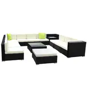 Gardeon 13-Piece Outdoor Sofa Set Wicker Couch Lou