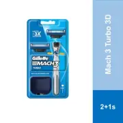 Gillette Mach3 Turbo Razor 3D 2UP (1 Handle + 2 Blade)
