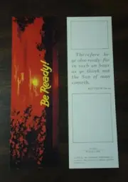 "BE READY!" BOOKMARK WITH SCRIPTURE - Standard Publishing 1977 - Lot of 5