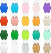 Uniclife 40 Pcs Blank Hotel Keychain Tags, Motel 20 Colors