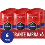 Old Spice Captain Deodorant Stick 6 x 50ml (Total 300ml), Fresh Long-Lasting