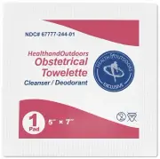 Obstetrical Towelettes Body Cleansing Wet Napkins Individually Wrapped 125 Count