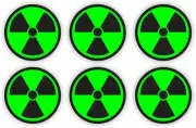 6pack Radiation Symbol Hard Hat Helmet Stickers Decals Atomic Nuclear Biohazard