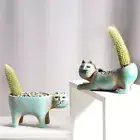 Ceramic Flower Pot Cat Vase Cactus Succulent Plant Pots Animal Pots Home Decor