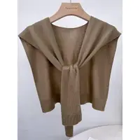 在飛比找ETMall東森購物網優惠-細膩女條紋針織圍巾背心毛衣披肩