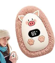 Heated Hand Warmers Rechargeable - Light Swine Hand Warmer | Rechargeable Electric Pocket Warmer with Digital Display for Outdoors Skiing Camping
