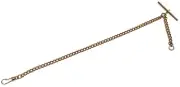 Gold-Plated Single Albert Pocket Watch Chain (alb001)