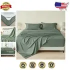 Luxury King Size Sheet Set with Deep Pocket & Elastic Corner Straps - 300 TC