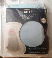Halo SleepSack Swaddle S / P 3-6 M baby blue NIB Micro-fleece 3-WAY safe sleep