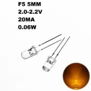 50pcs Yellow F5 5mm Diameter LEDs Round Bright Light Lamp Emitting Diode