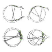 10Pcs Line Tackle Rigs Fishing Leader Stainless Steel Wire Traces Leader Tackles