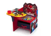 Spiderman Kids School Table Desk And Chair with Storage Bin Box Set For Boys New