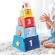 Stacking Blocks Preschool Nesting Boxes Toy for Boys Girls Children Ages 1-3
