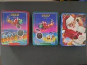 Oreo Christmas Tin Canister set of 3 1995 & 2000