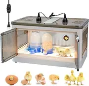 Chicken Brooder Box for Chicks Brooder Heater Chicks Warmer Brooder Plate Kit Chicken Brooder Box Tent Pen with Thermometer for 15 Ducks Bedding Indoor Quail Brooder (20”x14.17”x11.81” White)