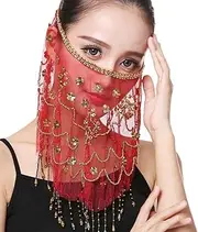 [Frediuo] Belly Dancer Accessories Chiffon Fringe Costume Sequins