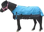 1200 Denier Waterproof Lightweight Turnout Mini Shetland Pony Rug Foal Miniature Rainsheet (No Fill) Peacock Blue 3'9"