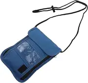 [Generic] Neck Wallet with Strap for Passports Phones Cards Multifunctional Theft Travel Organizer for Men Women