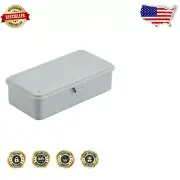 Compact 3-Piece Light Gray Steel Tool Box Set - Durable & Sturdy Storage