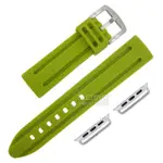 【WATCHBAND】APPLE WATCH / 38.40.42.44MM / 蘋果手錶替用錶帶 蘋果錶帶 加厚 運動型 矽膠錶帶(綠色)