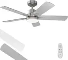 Ceiling Fan with Light 42-Inch, Remote Control 42 inches, Sand Nickel