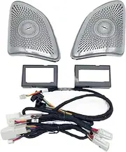 Auto A-Pillar Tweeter LED Luminous Cover Car Door Audio Speaker Decorative Ambient Light Cover Compatible with Mercedes-Benz GLE CLS W167