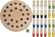 Wooden Color Memory Chess Toy Improve Children's Memory for Parent-Child Interaction Material Wood Suitable for All Ages