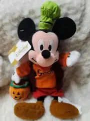 Mickey Mouse as GOOFY pumpkin Halloween Disney Store bean bag plush beanie mbbp