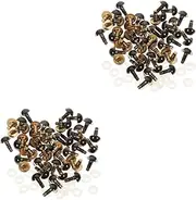 Amosfun 100pcs Creative Decorative Doll Eyes Cat Eyes for Crafts Easy to Install and Fun for Holiday Projects for Custom Doll Making