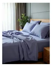 [Royal Comfort] Bamboo Cooling 2000TC Sheet Set in Mid Blues