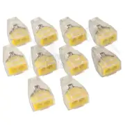 2 Pole 10x Push Wire Electrical Cable Connector Wire Wago Clamp Terminal Block