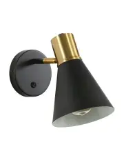 [Oriel Lighting] NorbertWall Light with Switch in Satin Brass