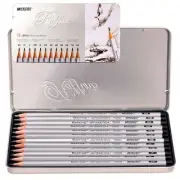 Raffine Artist Graphite Pencils 12 Degree Set in Tin Box - 12 Pack