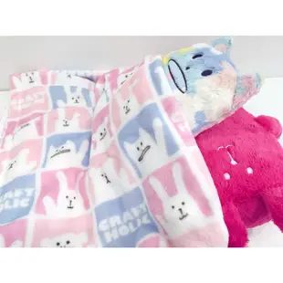 Craftholic ❄️收納娃娃毯 珊瑚絨毯毯 毯子 小毛毯 電腦毯 保暖 嬰兒 小蓋毯 兔兔 兔子 粉紅 桃紅 靠枕