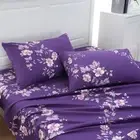 MEISHANG Queen Sheet Set - Floral Sheets Deep Pocket Ultra Soft Brushed Micro...