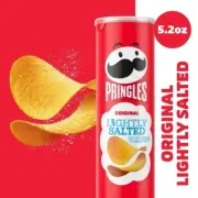 Pringles Lightly Salted Original Potato Crisps Chips 5.2 oz Canister