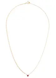 Yvonne Leon Collier Solitaire Coeur 18kt Gold Necklace - Pink - One Size One Size