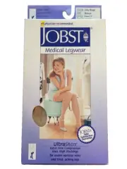 Jobst Ultrasheer 30-40 Medium Knee High Compression Stockings Silky Beige 121466