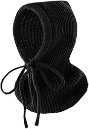 [BIKMAN] Unisex Balaclava Winter Wind-Resistant Hat Warm Face Cover Cap Neck Warmer Scarf Helmet Hood, Black, One Size