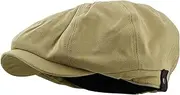 [Clakllie] Flat Cap Newsboy Driving Plate Cap Men's Cotton Flat Cap Plain Gatsby Ivy Beret 8 Panel Peaky Bakerboy Hat Shelby Hat